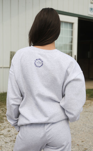 charlie southern: couch club sweatshirt - ash