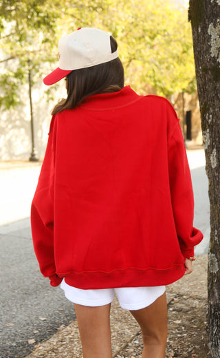 arkansas reversible mock neck sweatshirt