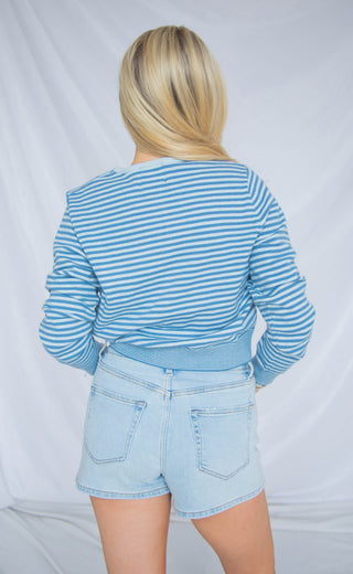 crisp lines cardigan - blue