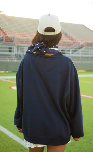 friday + saturday: meet me at the tailgate mock neck