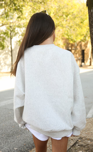 fan favorite arkansas razorbacks oversized sweatshirt - ash