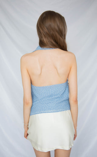 sky above polka dot top