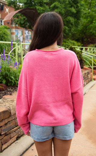 beat of your heart cardigan - rose