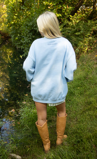 friday + saturday: patchwork trout sweatshirt