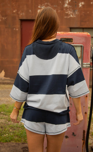 weekend agenda stripe set - blue