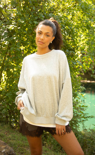 been by now layered sweatshirt - grey