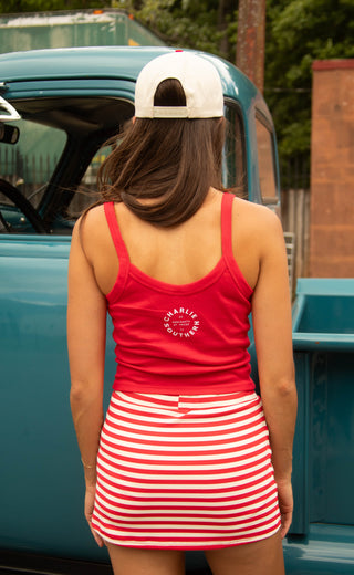 charlie southern: howdy tank - red