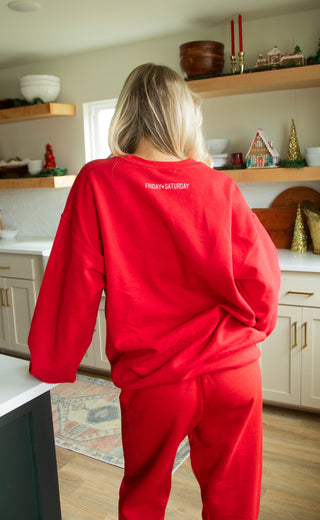 friday + saturday: merry christmas vintage santa sweatshirt