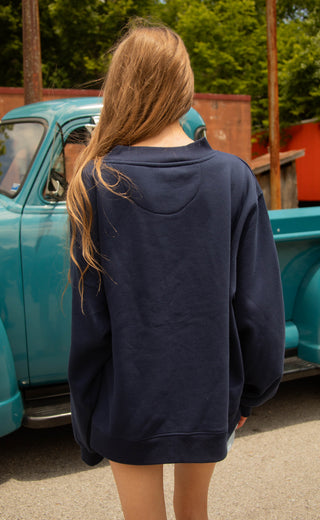 charlie southern: arkansas mock neck - navy