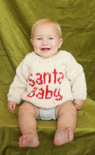 huggalug: santa baby crewneck sweater