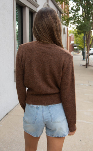 color me happy cardigan - dark brown