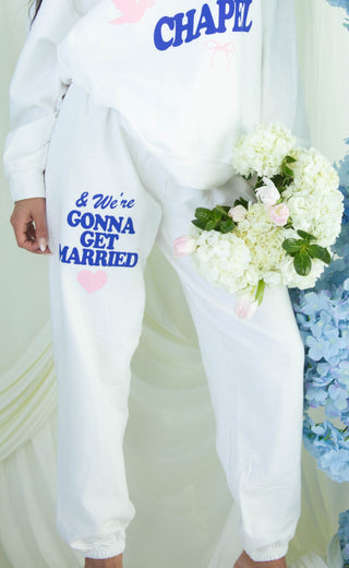 friday + saturday: gonna get married sweatpants
