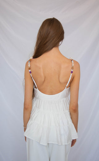 can and will beaded strap tank