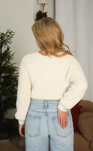 z supply: sadira fluffy cardigan - warm white