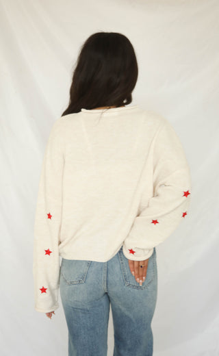 beat of your heart cardigan - red star