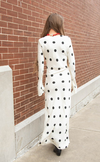 just want to love you polka dot maxi dress - cream