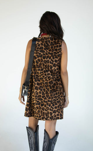 just because leopard mini dress