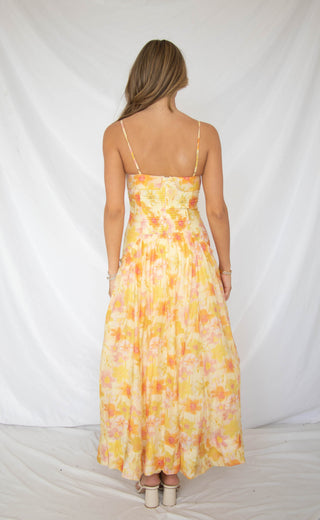 astr: ovina dress - yellow floral