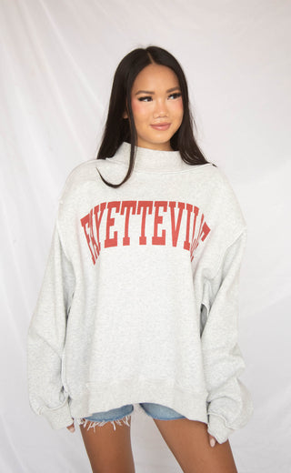 fayetteville reversible mock neck - grey