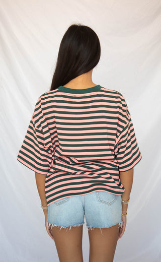 country club striped oversize t-shirt