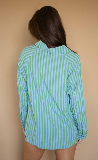 in a perfect world striped set - blue