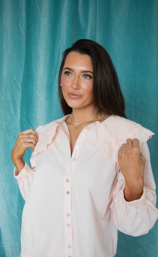sweetheart eyelet two piece set