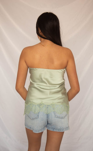 where've you been lace top - sage