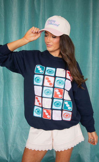 friday + saturday: mahjong tiles sweatshirt