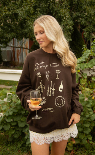 friday + saturday: the little things sweatshirt