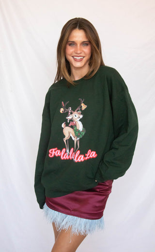 charlie southern: falala reindeer sweatshirt