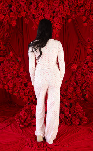 lovefool pointelle lounge set - pink