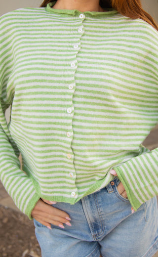 beat of your heart cardigan - matcha