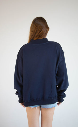 mother embroidered mockneck