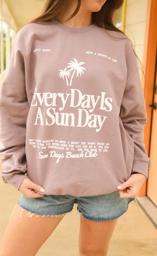 friday + saturday: everyday is a sunday sweatshirt