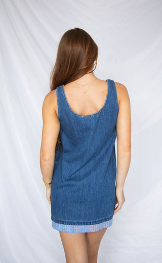 rodeo drive denim mini dress