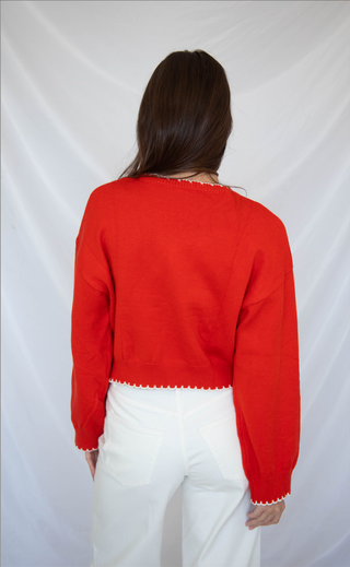 swan heart sweater