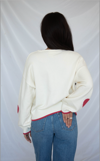 falling so soon heart cardigan