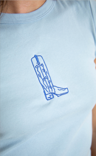 charlie southern x emma katherine art: boot scootin embroidered baby tee