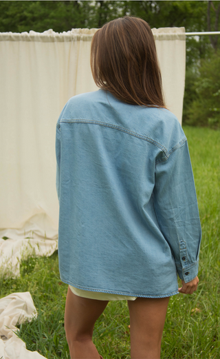 walk right in denim button up