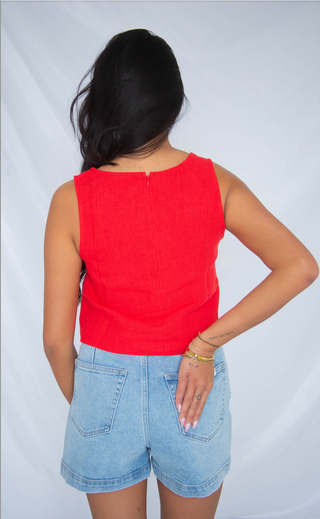all the things I do linen tank top