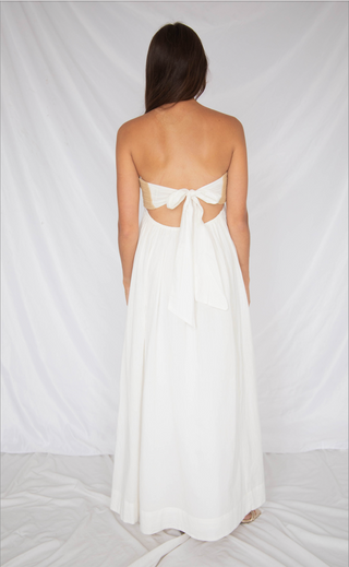 show me your mumu: dockside maxi dress - white