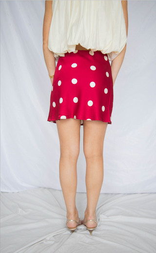 inside edition polka dot mini skirt