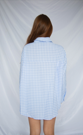 going gingham button down - blue