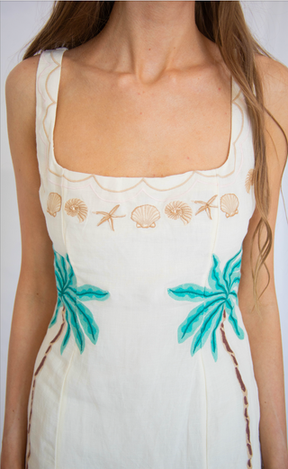 show me your mumu: steph mini dress - beachfront embroidery