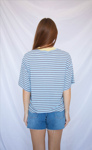 stay with me striped top - blue