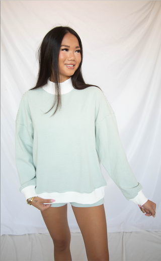 between the lines set - sage stripe