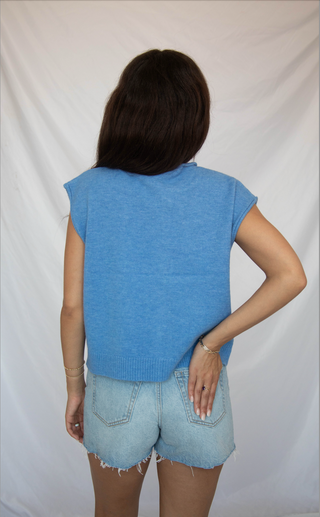 tell me more knit sweater - blue