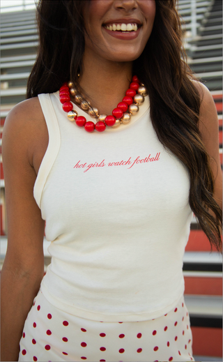 friday + saturday: hot girls watch football tank