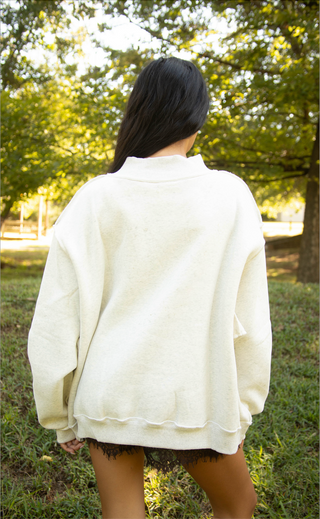 mallard embroidered mock neck