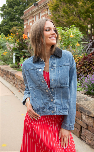 plot twist denim jacket